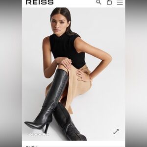 Reiss Elegant Black Heeled Boots size 35
New without tags